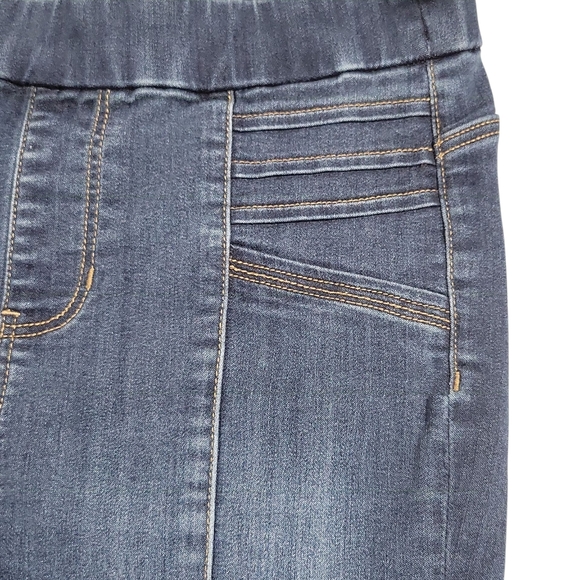 Liverpool Women's The Pull-On Moto Jean Jeggings Size 4/27 Blue Stretch - Picture 5 of 14